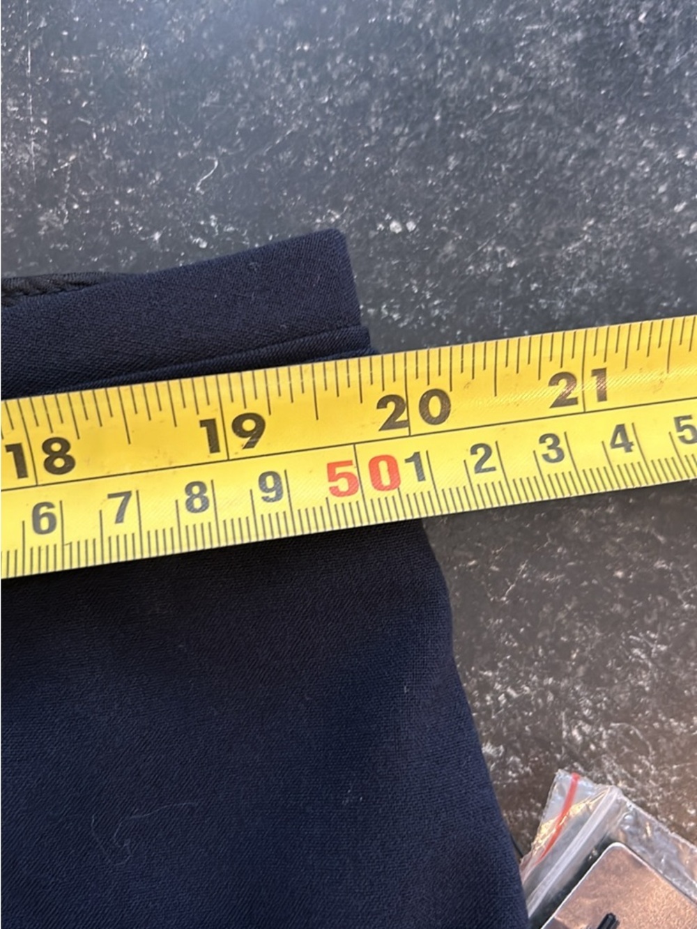 Womens Navy Dress Shorts - Classic Tailored Fit - Picture 5 of 9